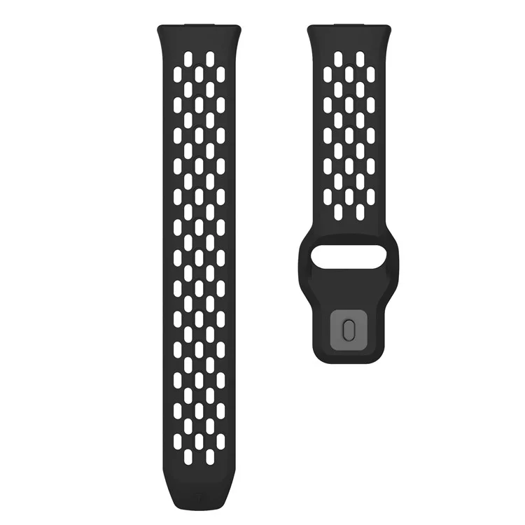 For Huawei Watch Fit 4  /  Fit 3 Watch Band Holes Design Silicone Wrist Strap - Black