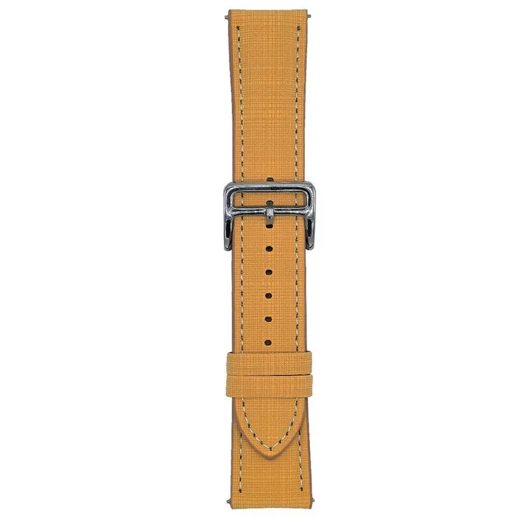For Huawei Watch GT 5 46mm Watch Band 22mm Braided Checkered Pattern Leather Wrist Strap - Orange