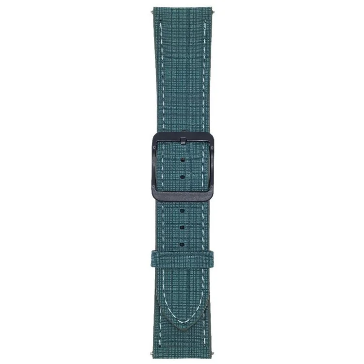Correa de Reloj Trenzada de 20mm con Patrón de Cuadros y Hebilla de Anillo para Samsung Galaxy Watch7 44mm / 40mm - Verde Oscuro