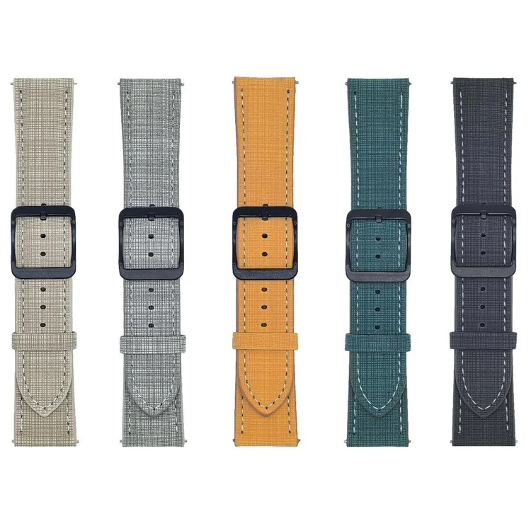 Correa de Reloj Trenzada de 20mm con Patrón de Cuadros y Hebilla de Anillo para Samsung Galaxy Watch7 44mm / 40mm - Verde Oscuro