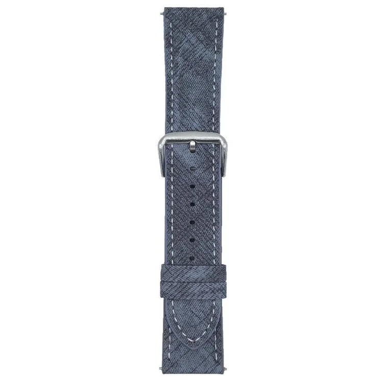 Für Huawei Watch GT 5 41mm Uhrenarmbänder Universal 18mm Lederarmband mit Stahlschnalle - Indigo