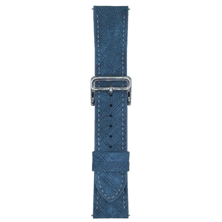 Pour Huawei Watch GT 5 46mm Bracelet Universel 22mm en Cuir Ajustable - Bleu Vif