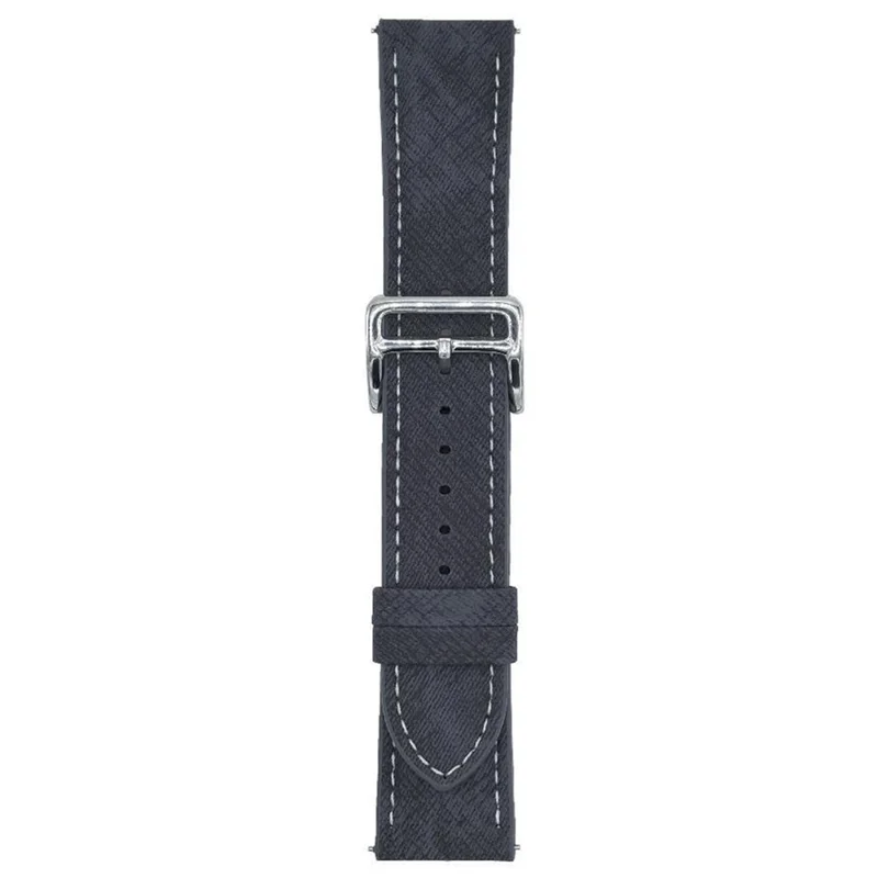 For Huawei Watch GT 5 46mm Bands Universal 22mm Adjustable Leather Watchband Wrist Strap - Black
