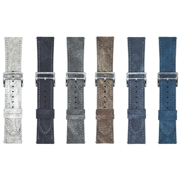 For Huawei Watch GT 5 46mm Bands Universal 22mm Adjustable Leather Watchband Wrist Strap - Cream Coffee