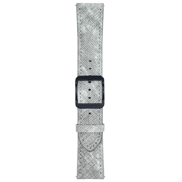 Correa de Cuero con Hebilla de Doble Bucle para Samsung Galaxy Watch7 / Watch6 - Correa Universal de 20mm - Blanco