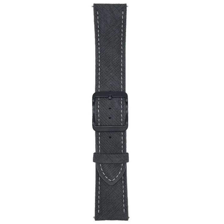 Doppelschlaufen Schnalle Lederarmband Für Huawei Watch GT 5 46mm Uhrenarmbänder Universal 22mm Armband - Schwarz