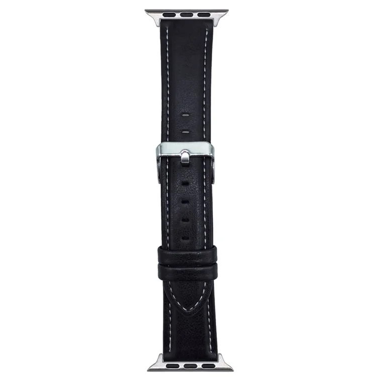 Cinturino per Apple Watch Series 10 Ultra 9 8 7 SE 6 5 4 3 2 1 46mm 49mm 45mm 44mm 42mm Texture Crazy Horse in Pelle - Nero