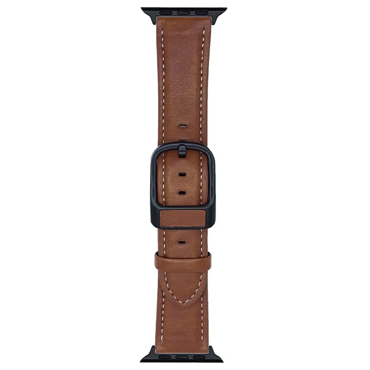 Cinturino in pelle con texture Crazy Horse per Apple Watch Series 10 Ultra 9 8 7 SE 6 5 4 3 2 1 46mm 49mm 45mm 44mm 42mm - Giallo Marrone