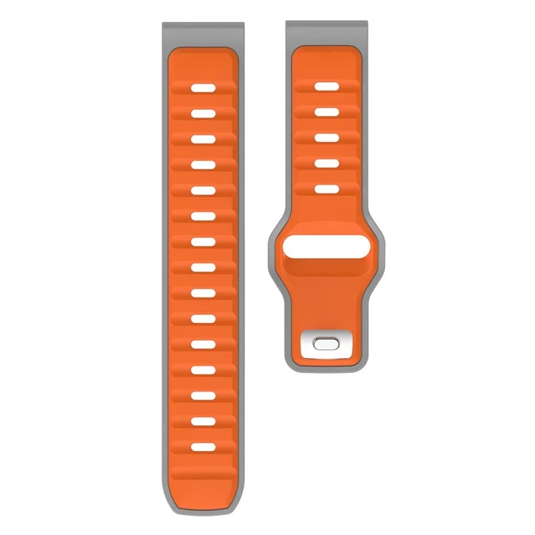 Per Huawei Watch GT 5 46mm / GT 5 Pro 46mm Cinturino in Silicone 22mm Doppio Colore Sportivo da Polso - Arancione / Grigio
