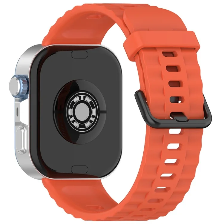 Silicone Strap with Black Buckle for Huawei Watch Fit 4 Pro / 4 / 3 Breathable Watch Band - Orange
