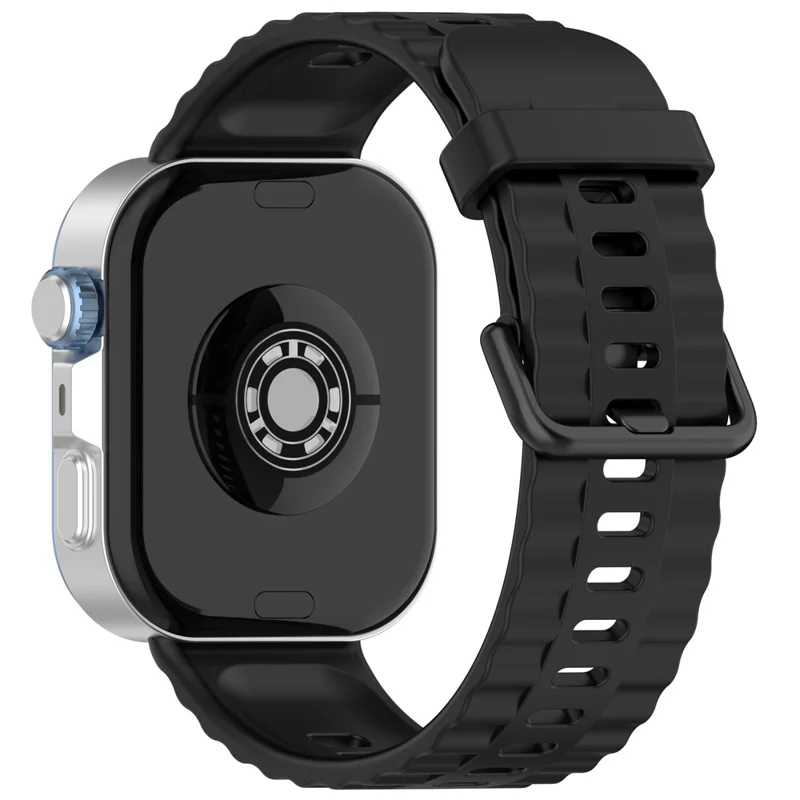 Silicone Strap with Black Buckle for Huawei Watch Fit 4 Pro / 4 / 3 Breathable Watch Band - Black
