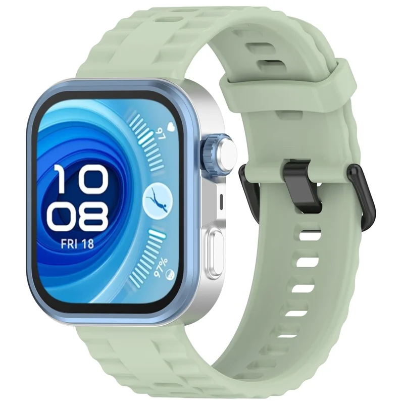 Cinturino in silicone con fibbia nera per Huawei Watch Fit 4 Pro / 4 / 3 Cinturino per orologio traspirante - Verde