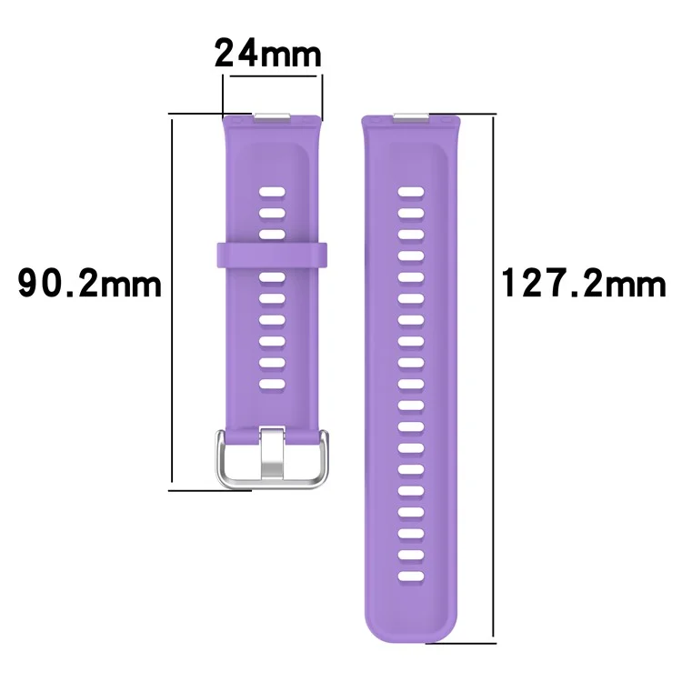 Silikon-Armband mit Silberschnalle für Huawei Watch Fit 4 Pro / 4 / 3 Atmungsaktives Uhrenarmband - Schwarz