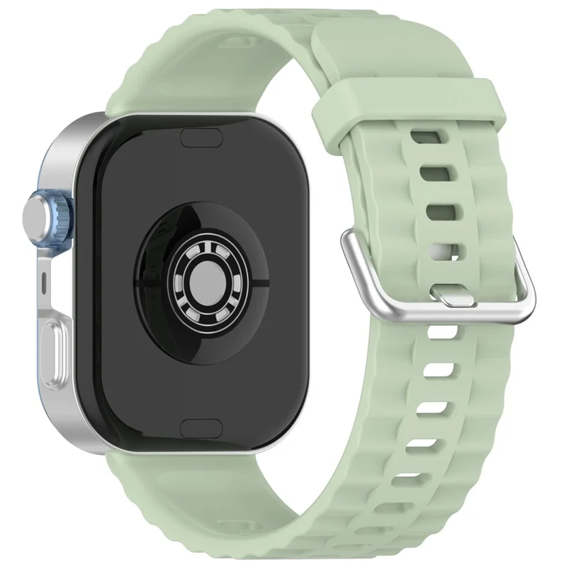 Silicone Strap with Silver Buckle for Huawei Watch Fit 4 Pro / 4 / 3 Breathable Watch Band - Green