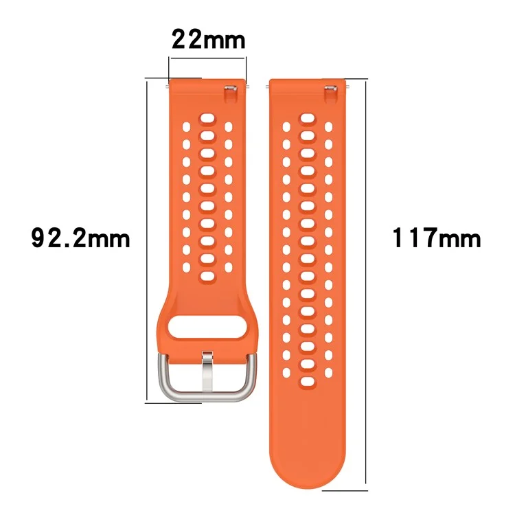 Für Huami Amazfit Bip 6 (A2435) Silikonarmband mit Mehrlochmuster Smartwatch-Armband - Orange