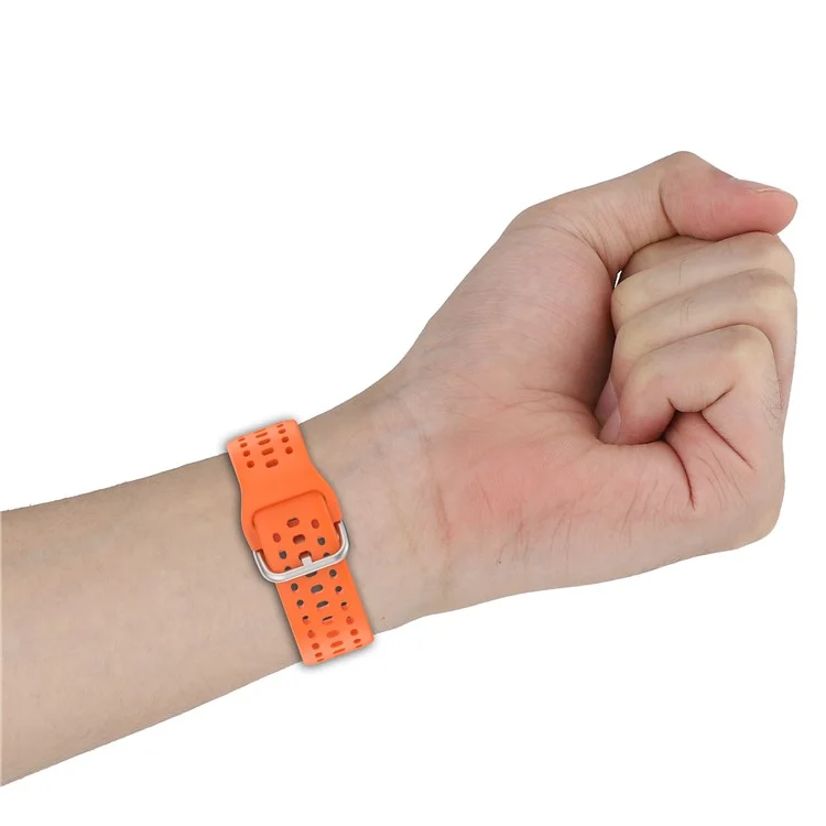 Für Huami Amazfit Bip 6 (A2435) Silikonarmband mit Mehrlochmuster Smartwatch-Armband - Orange