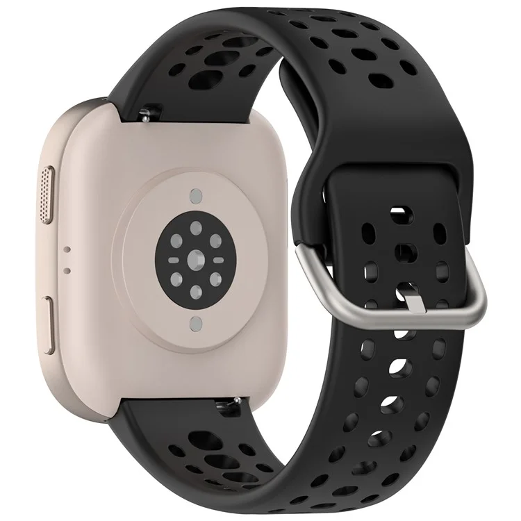 For Huami Amazfit Bip 6 (A2435) Silicone Strap Multi Hole Design Smart Watch Band - Black