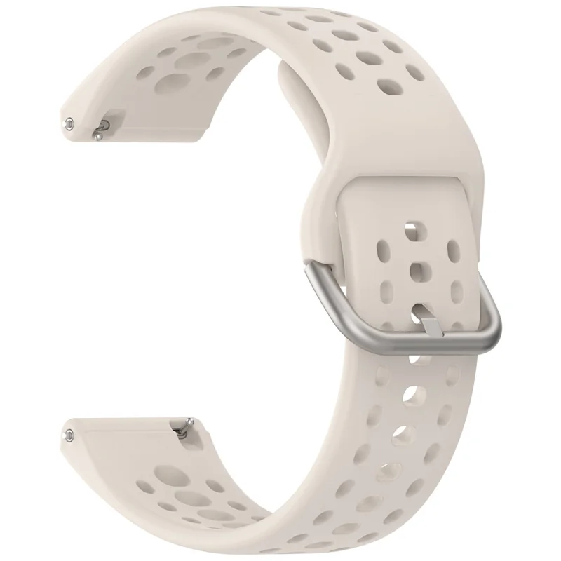 For Huami Amazfit Bip 6 (A2435) Silicone Strap Multi Hole Design Smart Watch Band - Starlight