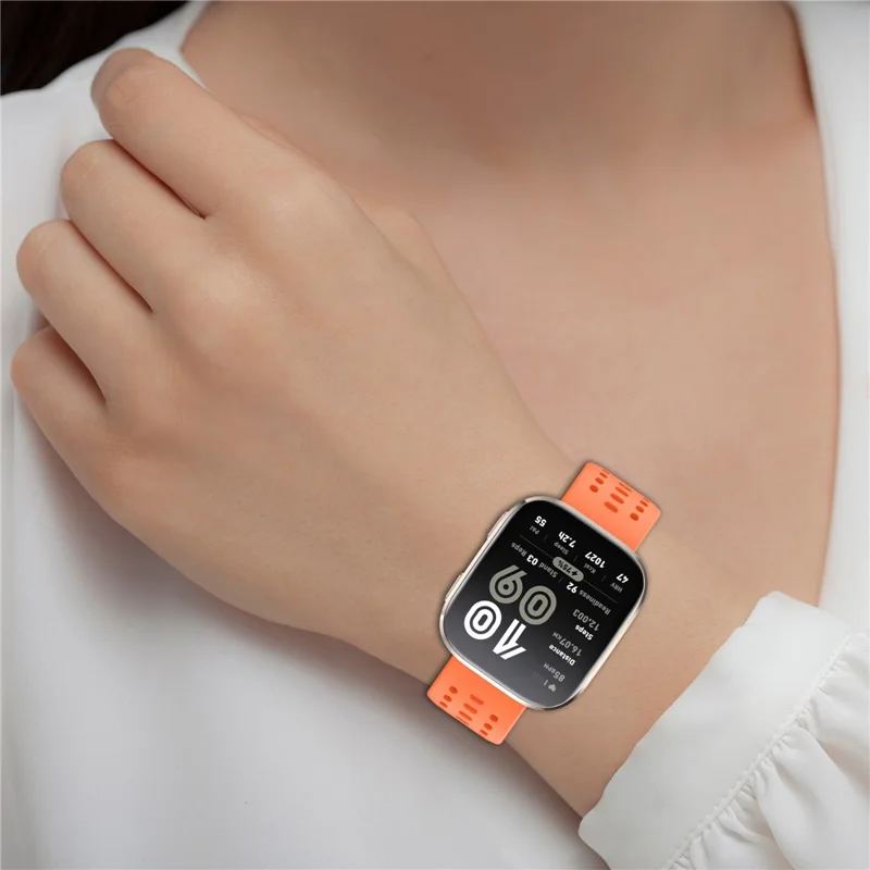 For Huami Amazfit Bip 6 (A2435) Silicone Strap Multi Hole Design Smart Watch Band - Starlight