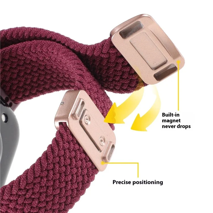 Replacement Strap for Huawei Watch Fit 4 Pro / 4 / 3 Nylon Braided Watch Band with Magnetic Buckle (Metal Joint) - Cowboy