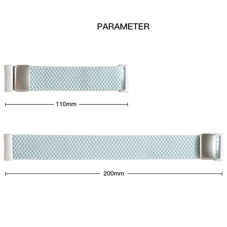 Replacement Strap for Huawei Watch Fit 4 Pro / 4 / 3 Nylon Braided Watch Band with Magnetic Buckle (Metal Joint) - Blue