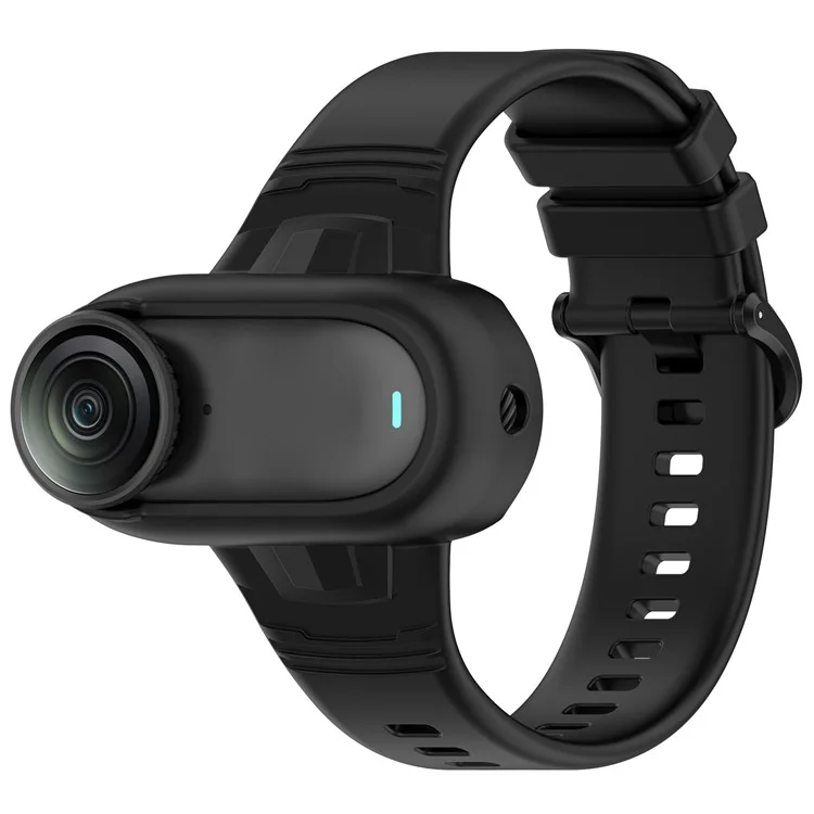 Wristband Protective Case for Insta360 GO 3 / 3S / 2 Silicone Integrated Watch Strap Camera Frame - Black