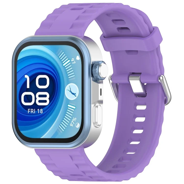 Watch Band for Huawei Watch Fit 4 / Fit 4 Pro / Fit 3 Silicone Sports Replacement Strap - Lilac Purple