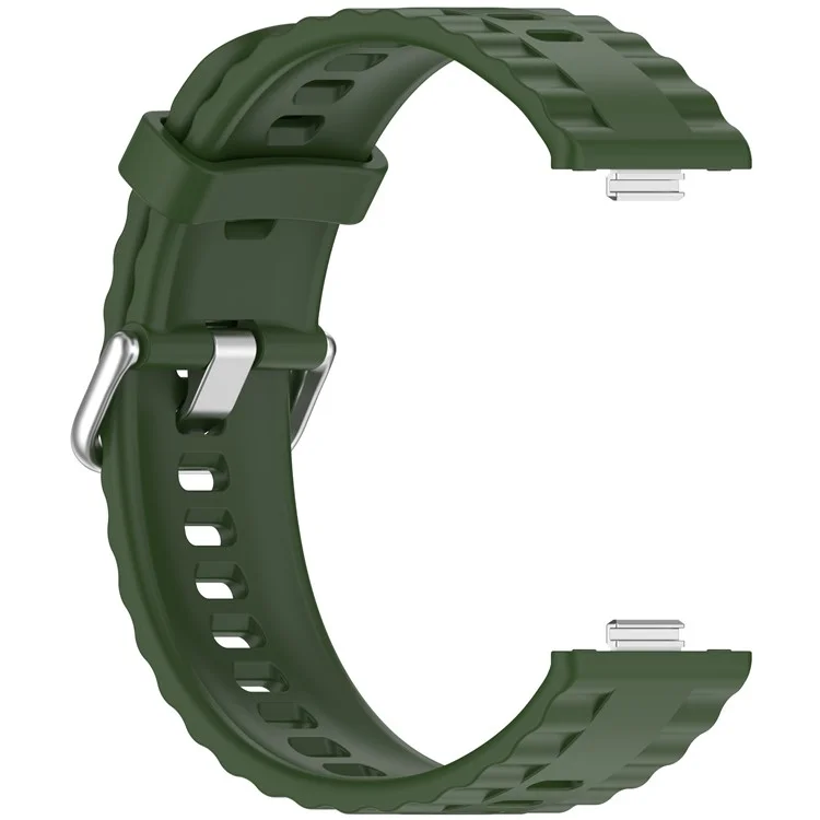 Watch Band for Huawei Watch Fit 4 / Fit 4 Pro / Fit 3 Silicone Sports Replacement Strap - Army Green