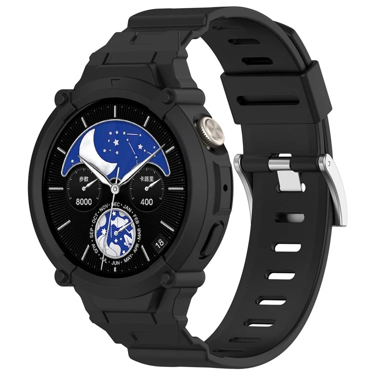 Pulseira de Silicone com Caixa Integrada para Smartwatch vivo Watch 5 / Watch 3 - Preto