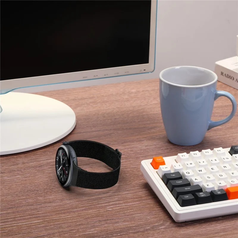 Per vivo Watch 5 Cinturino Intrecciato in Nylon Elastico con Chiusura Scorrevole - Nero
