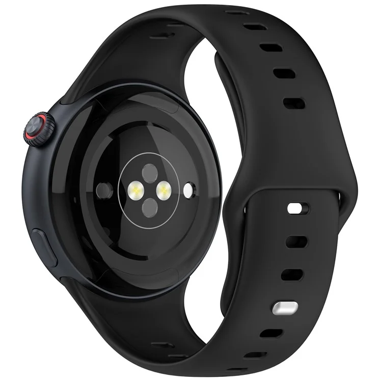 For vivo Watch 5 Sports Silicone Watch Band Solid Color Replacement Wrist Strap - Black