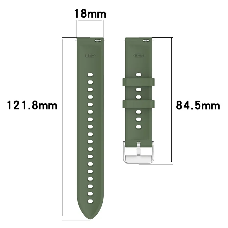 Correa de reloj de silicona para Oppo Watch X2 Mini, textura de rombos, 18 mm, con hebilla de acero - Negro