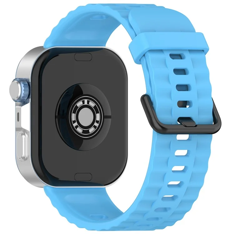 Silicone Watch Strap for Huawei Watch Fit 4 / Fit 4 Pro / Fit 3 Black Buckle Wrist Band - Sky Blue