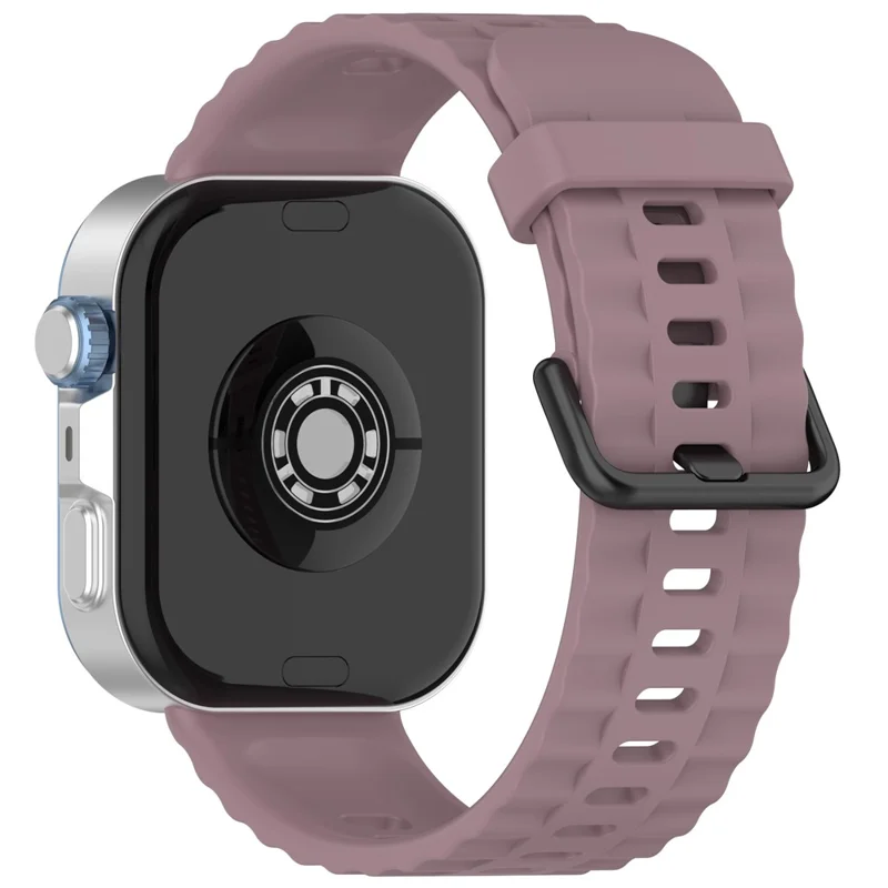 Silicone Watch Strap for Huawei Watch Fit 4 / Fit 4 Pro / Fit 3 Black Buckle Wrist Band - Smoky Purple