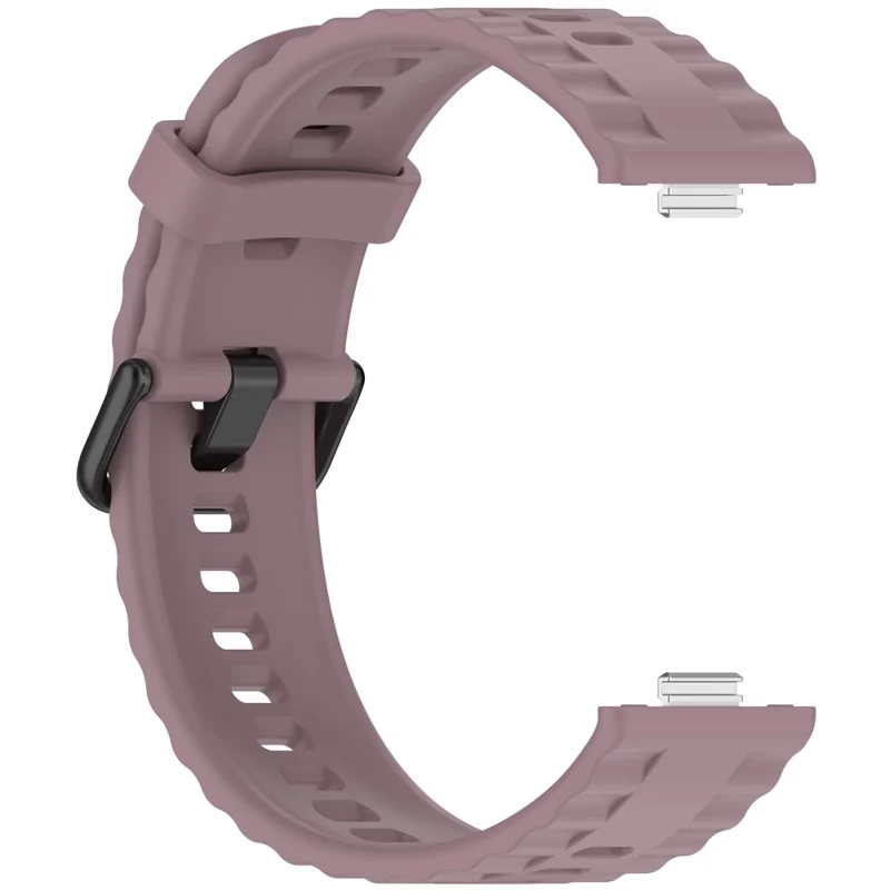 Silicone Watch Strap for Huawei Watch Fit 4 / Fit 4 Pro / Fit 3 Black Buckle Wrist Band - Smoky Purple