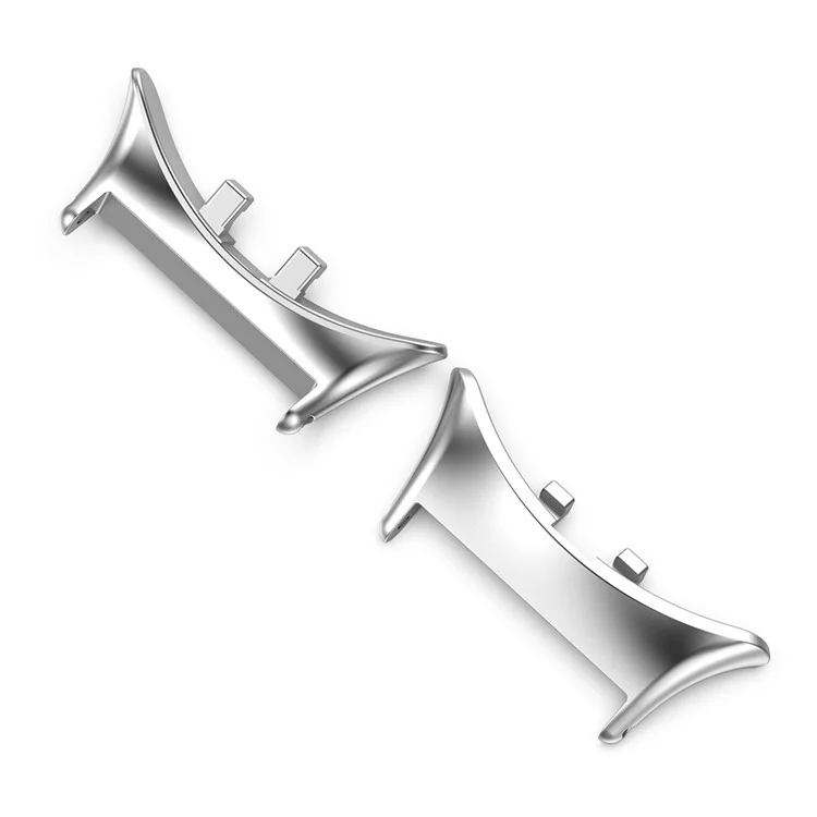 1 Pair for vivo Watch 5 Watchband Connector Replacement Strap Metal Adapters - Silver