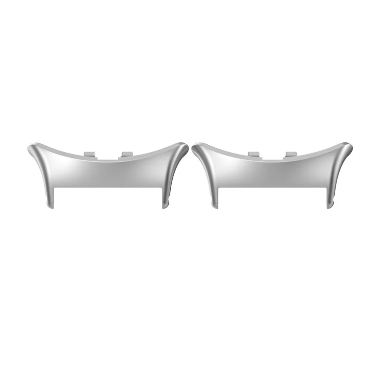 1 Pair for vivo Watch 5 Watchband Connector Replacement Strap Metal Adapters - Silver