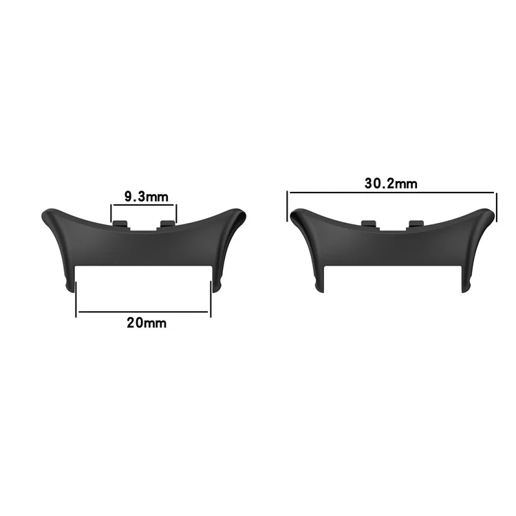 1 Pair for vivo Watch 5 Watchband Connector Replacement Strap Metal Adapters - Silver