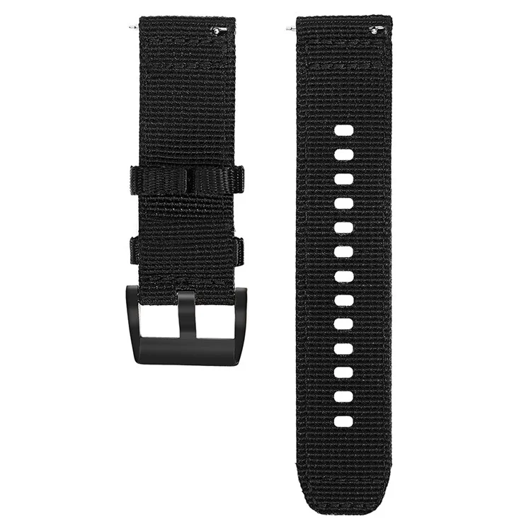 Pour Huawei Watch GT 5 Pro 46mm / Xiaomi Watch S4 Bracelet de Montre 22mm Bracelet Tressé en Nylon - Noir