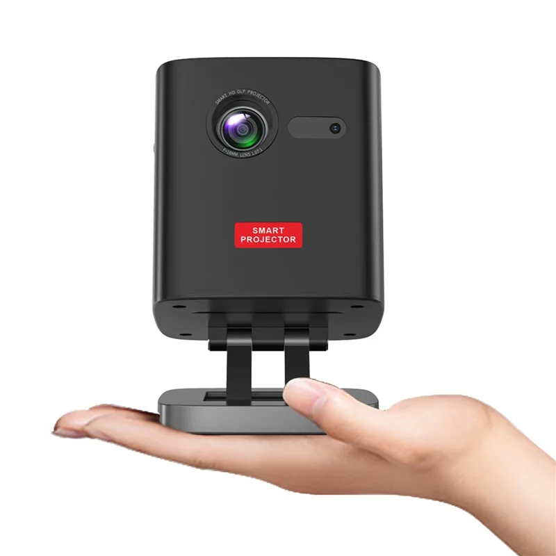 C1000 Upgraded DLP Mini Projector Home Outdoor Portable HD Projection Device (CE Certified) - Black / US Plug