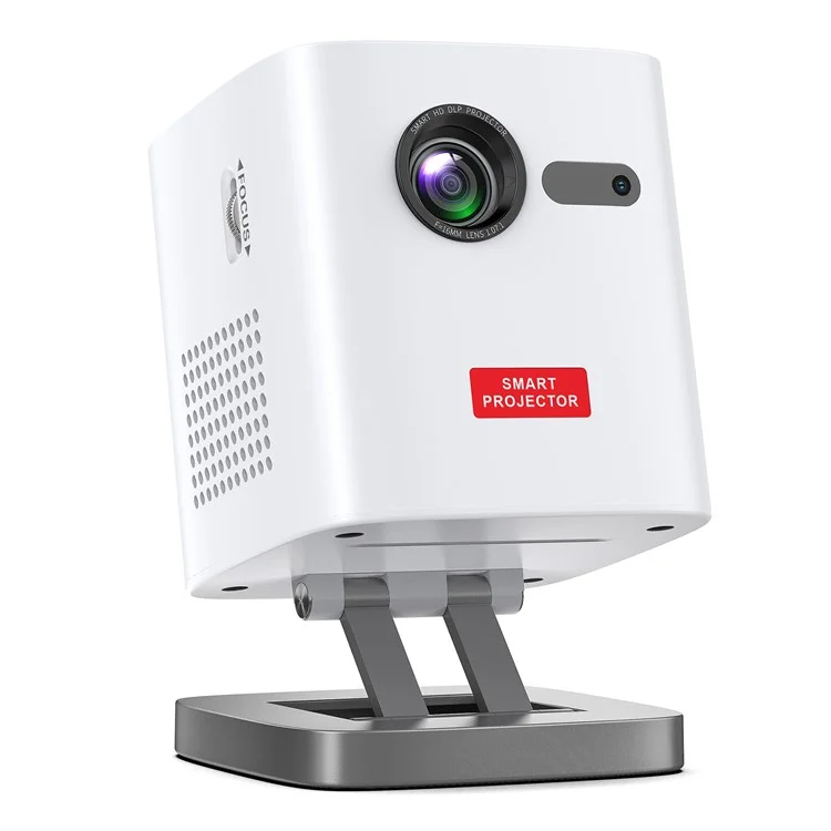 Proyector DLP Mini C1000 Mejorado para Casa y Exterior, Dispositivo de Proyección HD Portátil (Certificación CE) - Blanco / Enchufe US