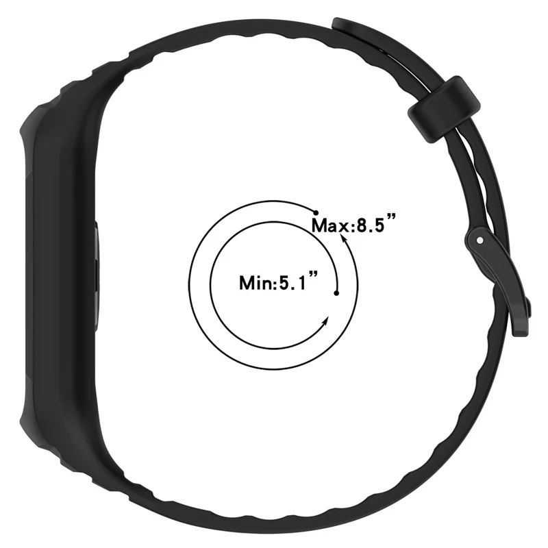Bracelet For Honor Band 10 / 9 avec Boîtier Intégré, Bracelet en Silicone avec Boucle à Épingle de Montre - Vert Minuit