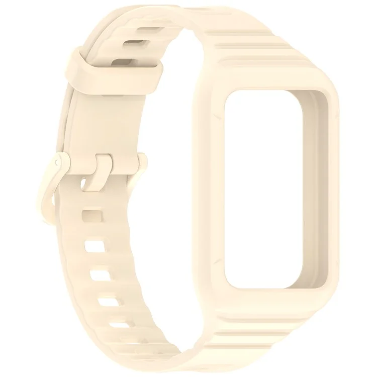 Ремешок для Honor Band 10 / 9 с интегрированным силиконовым ремешком и корпусом часов с пряжкой-защелкой - Бежевый