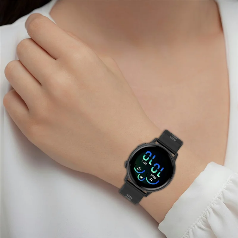 Bracelet en silicone pour Garmin Vivoactive 6 / Approach S50 / Vivoactive 5 Bracelet de montre bicolore (20 mm) - Noir / Bleu