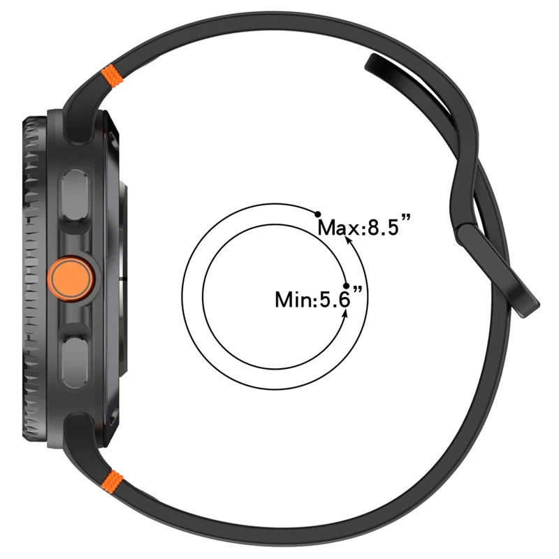 Ремешок для Samsung Galaxy Watch8 44мм / 40мм / Watch8 Classic 43мм с декоративной строчкой из силикона, размер L - Синий