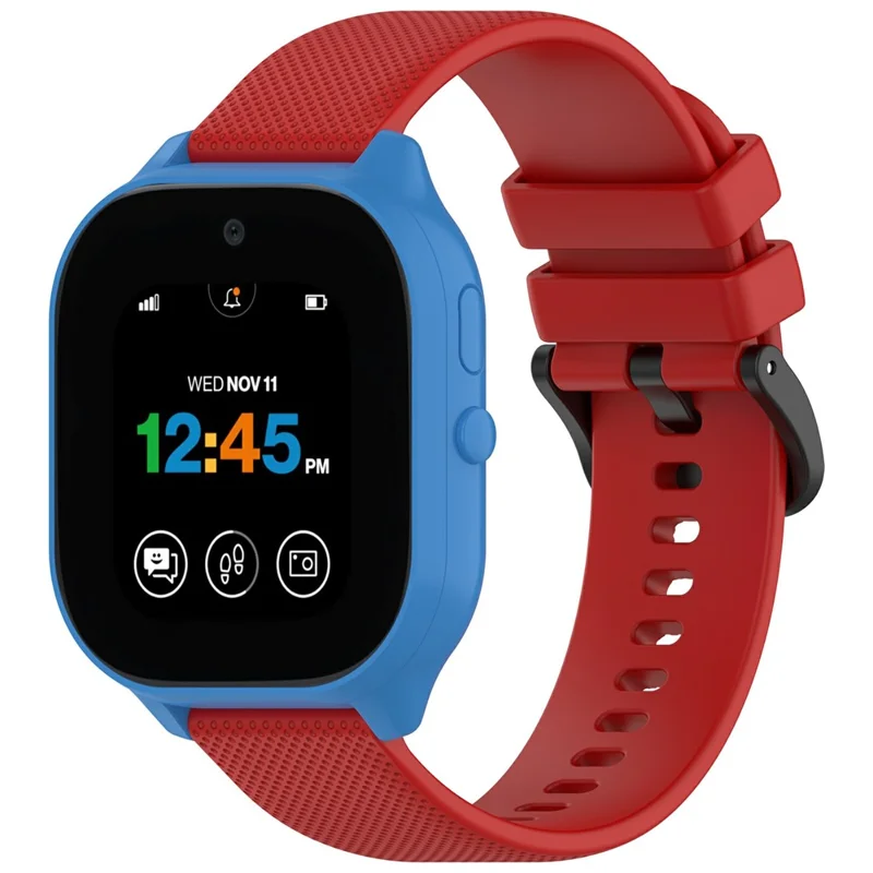 Correa de reloj de 20 mm para el Reloj SyncUP Kids 2 / Reloj Verizon Gizmo 3e para niños - Correa de silicona texturizada - Rojo