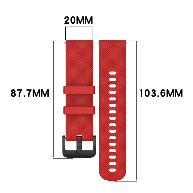 Correa de reloj de 20 mm para el Reloj SyncUP Kids 2 / Reloj Verizon Gizmo 3e para niños - Correa de silicona texturizada - Rojo