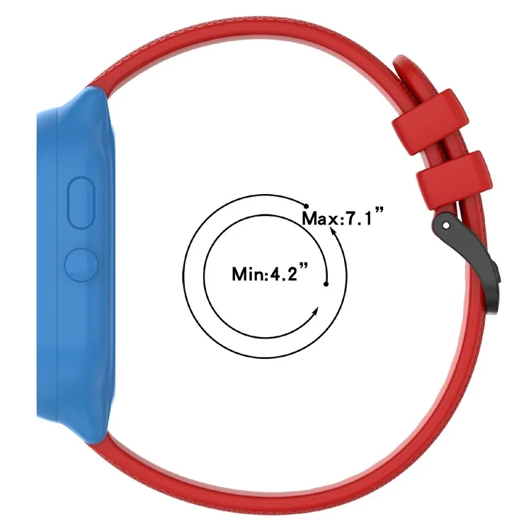 Correa de reloj de 20 mm para el Reloj SyncUP Kids 2 / Reloj Verizon Gizmo 3e para niños - Correa de silicona texturizada - Rojo