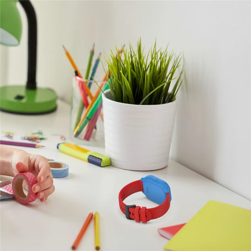 20mm Watch Band For SyncUP Kids Watch 2  /  Verizon Gizmo Watch 3e Children Textured Silicone Strap - Grey