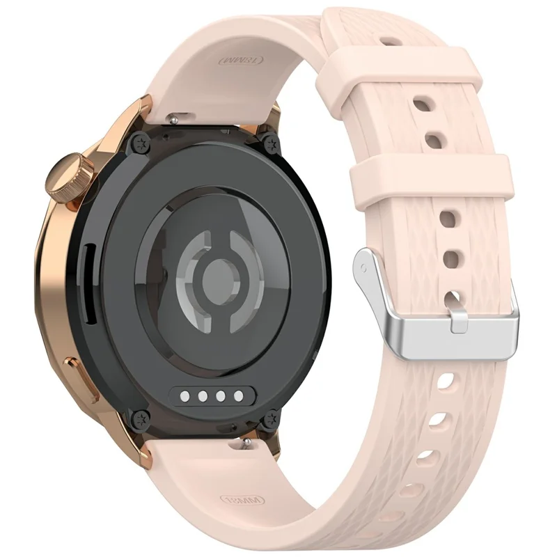 For Oppo Watch X2 Mini Watch Band 18mm Rhombus Pattern Silicone Strap - Light Pink